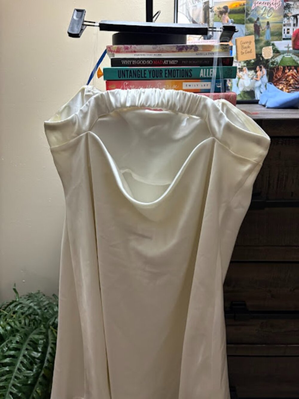 SATIN STRAPLESS MINI DRESS - Picture 2 of 3